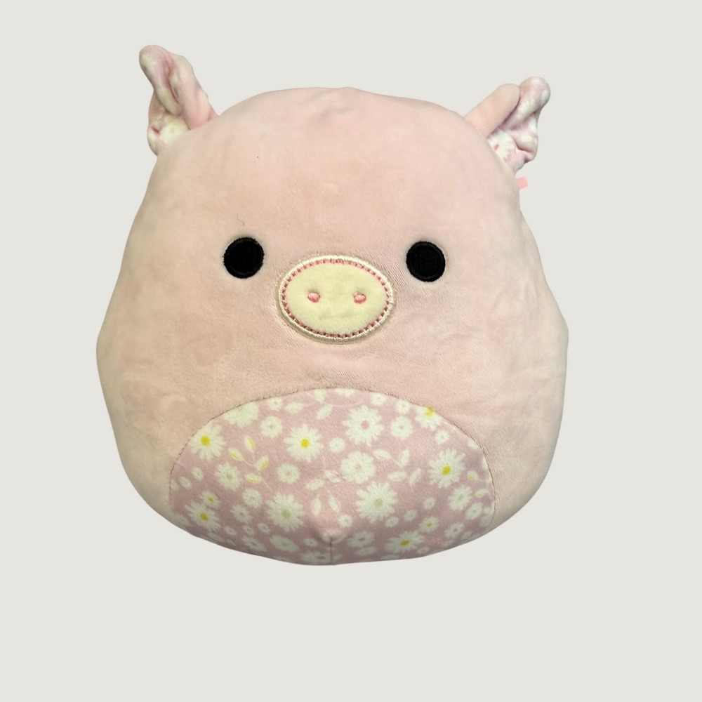 Squishmallows 8 Inch Peter the Pig Pink Floral Daisy Belly Plush‎ Kellytoy 2023
